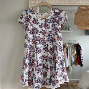 Silence & Noise Kimchi Blue / Urban Outfitters Blue & Purple Floral Dress